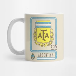 Argentina / 70s Vintage Faded-Style Soccer Design Mug